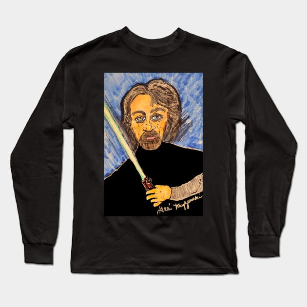 Luke Skywalker Long Sleeve T-Shirt by TheArtQueenOfMichigan 